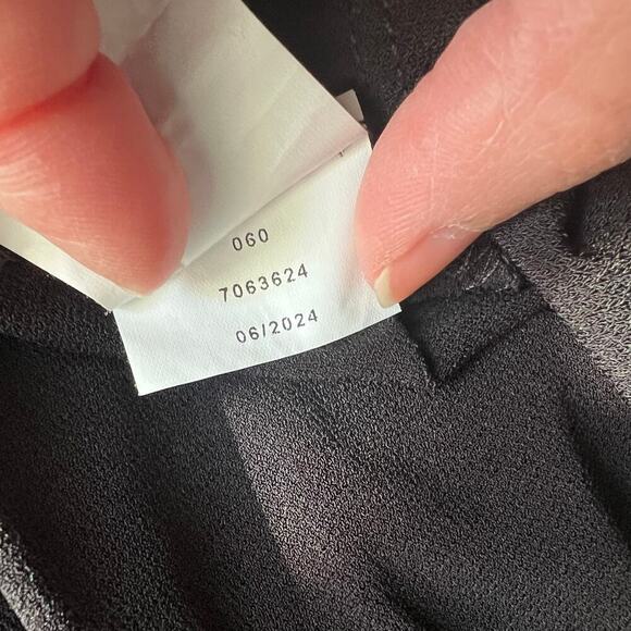 CeCe Women's Mixed Media Pearl-Stud Top in Rich Black - Small - Picture 7 of 9